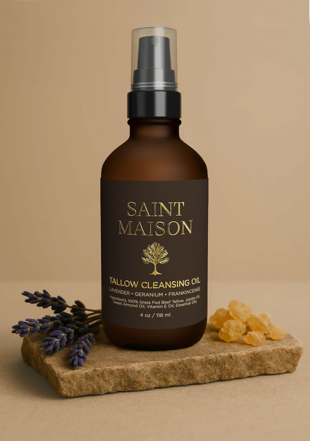 Tallow Cleansing Oil- Lavender, Frankincense, Geranium